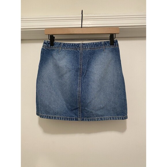 Vintage Tommy Hilfiger Y2K Lace Up Denim Mini Skirt Womens Size 1 2000s - Picture 3 of 5